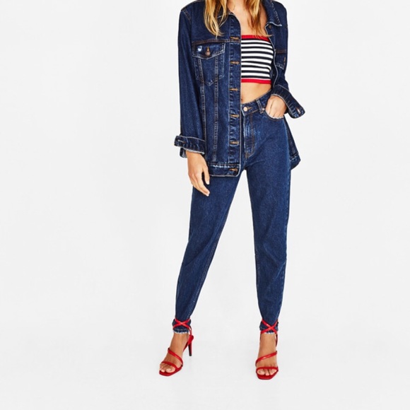 high waist mom jeans bershka